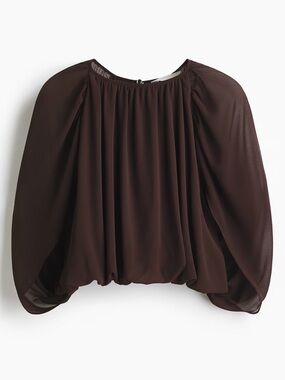 Women’s Chocolate Brown Chiffon Top
